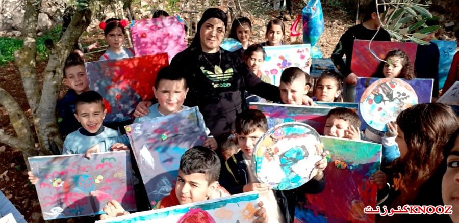 50 طفلا من دير الأسد يشاركون بورشة للفن التشكيلي مع الفنانة هدى محمد